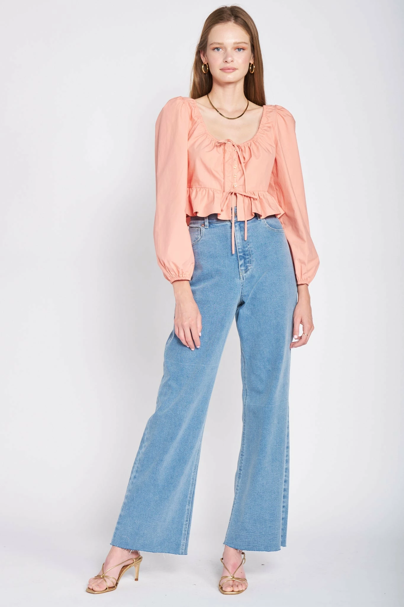 En Saison Wear Clasped Blouse, Coral 3 En Saison Wear Clasped Blouse, Coral