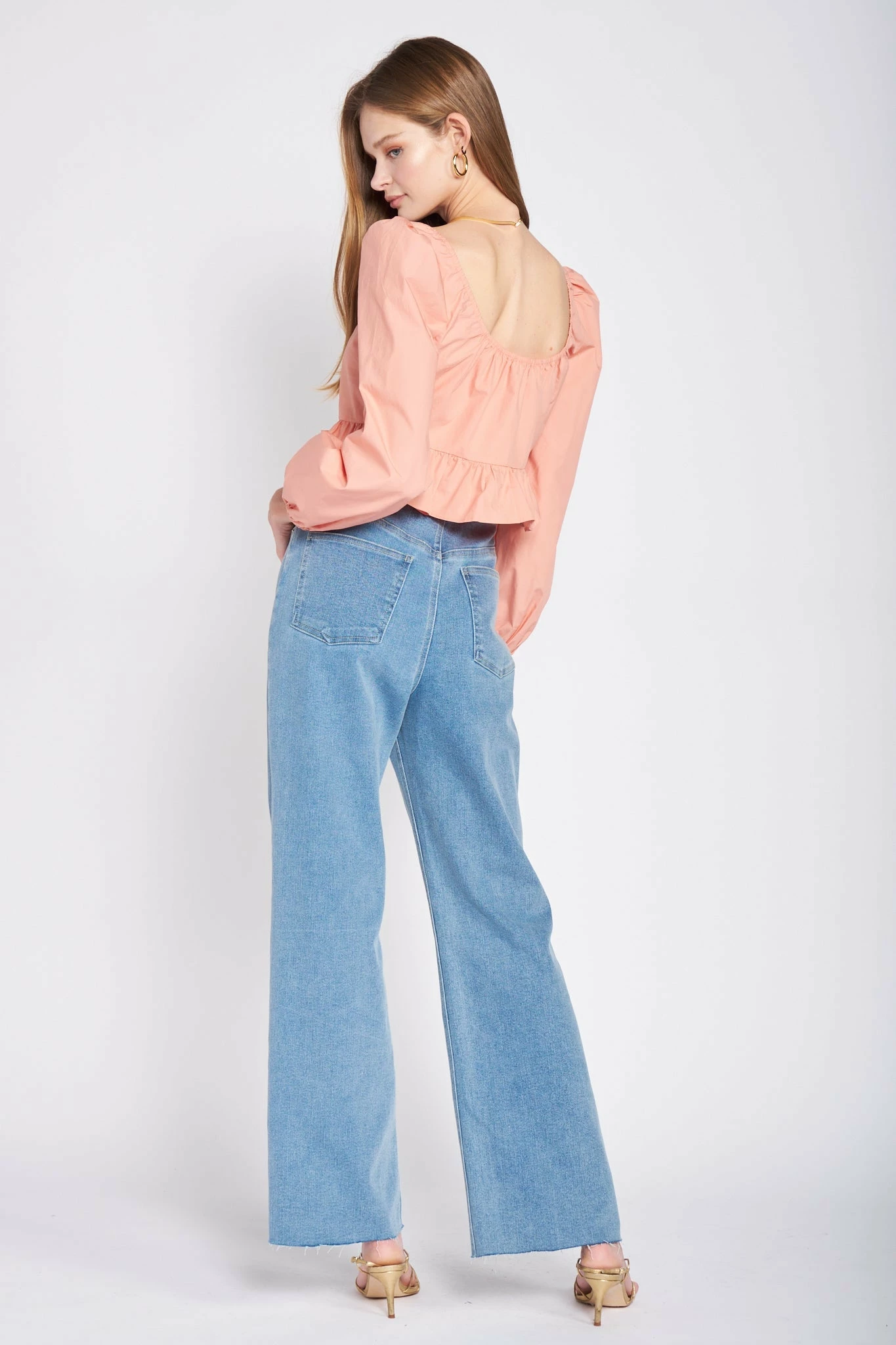 En Saison Wear Clasped Blouse, Coral 4 En Saison Wear Clasped Blouse, Coral