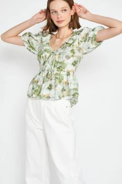 En Saison Lario Blouse, Green 6 En Saison Lario Blouse, Green