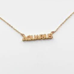 THATCH Zodiac Block Font Script Necklace 17 THATCH Zodiac Block Font Script Necklace