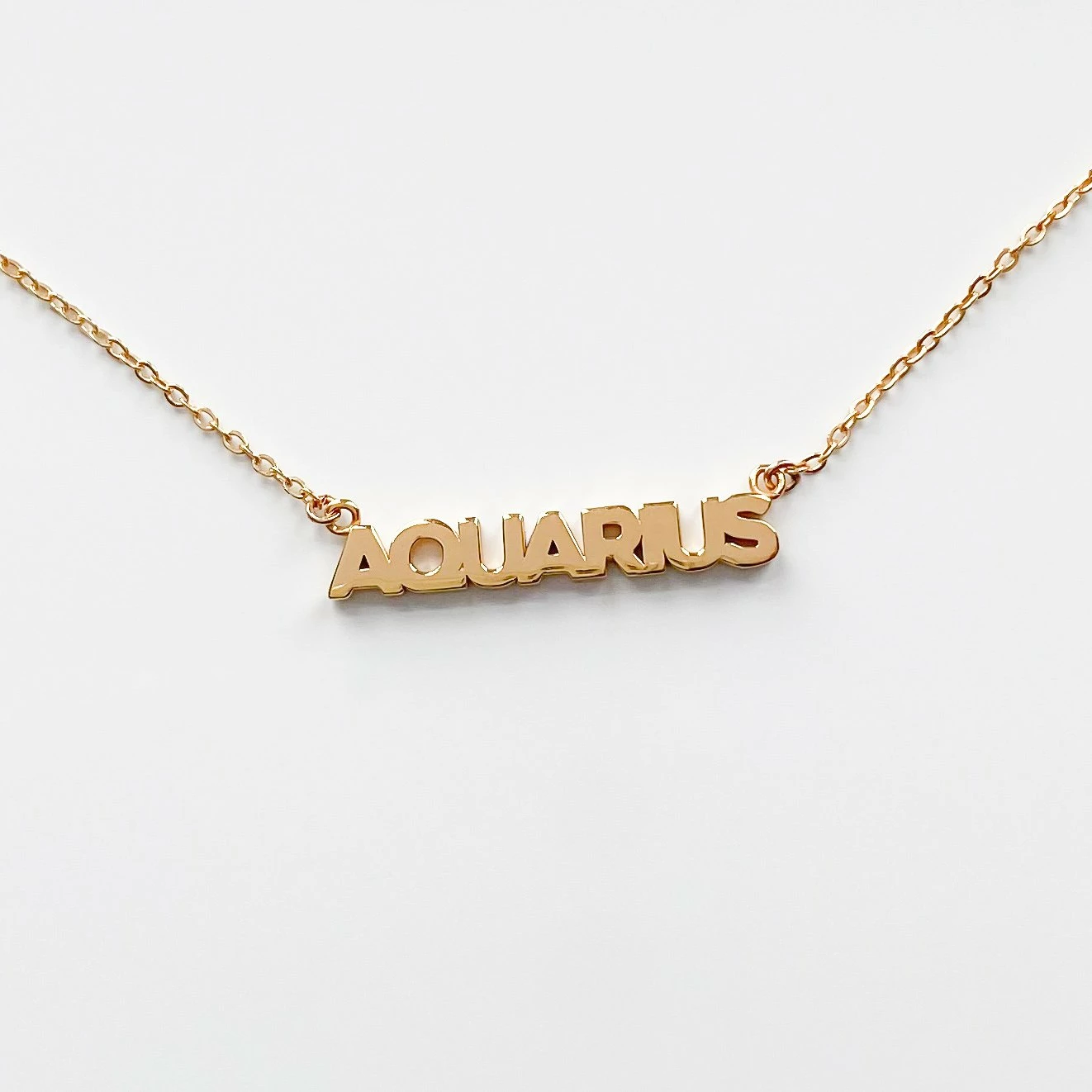 THATCH Zodiac Block Font Script Necklace 4 THATCH Zodiac Block Font Script Necklace