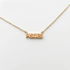 THATCH Zodiac Block Font Script Necklace 18 THATCH Zodiac Block Font Script Necklace
