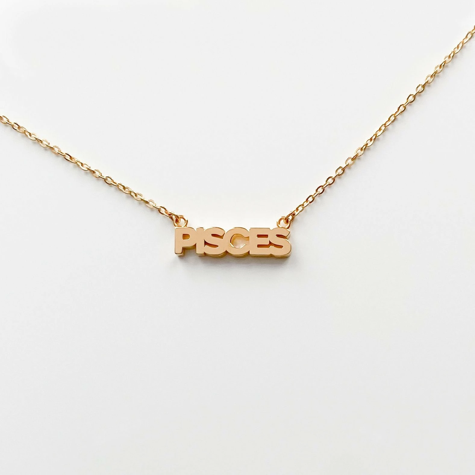 THATCH Zodiac Block Font Script Necklace 5 THATCH Zodiac Block Font Script Necklace