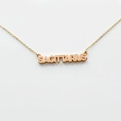 THATCH Zodiac Block Font Script Necklace 27 THATCH Zodiac Block Font Script Necklace