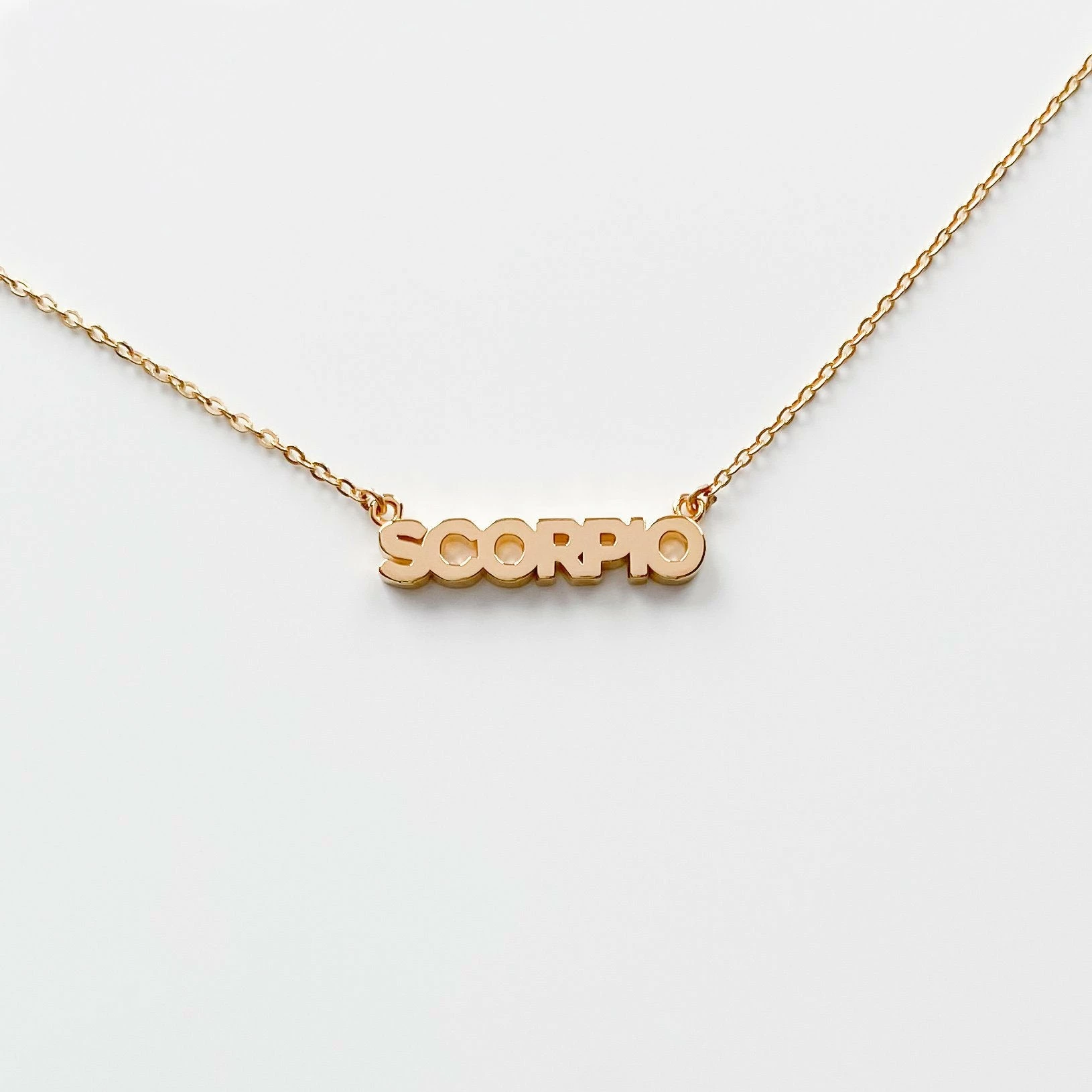 THATCH Zodiac Block Font Script Necklace 13 THATCH Zodiac Block Font Script Necklace