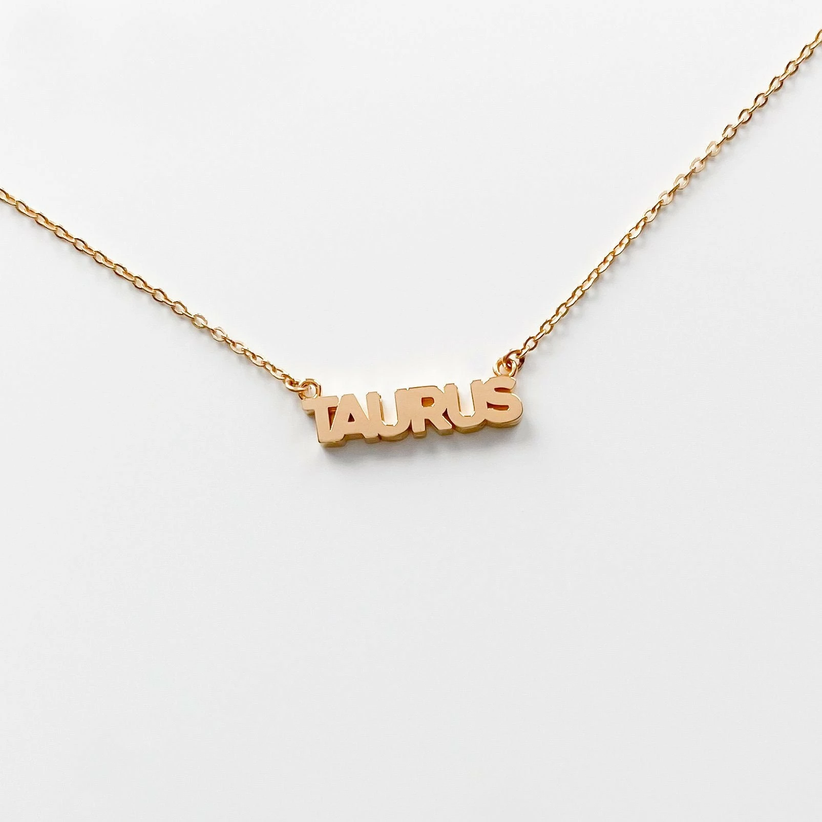 THATCH Zodiac Block Font Script Necklace 7 THATCH Zodiac Block Font Script Necklace