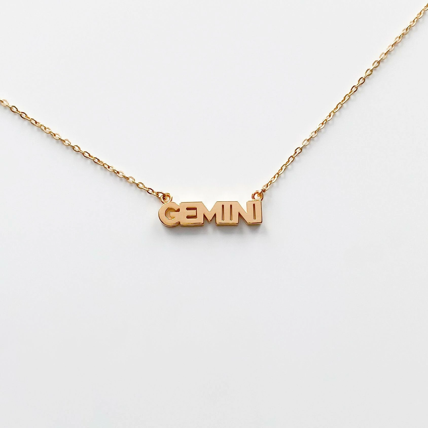 THATCH Zodiac Block Font Script Necklace 8 THATCH Zodiac Block Font Script Necklace