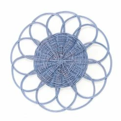 Cabana Woven Bloom Placemat, Blue Live
