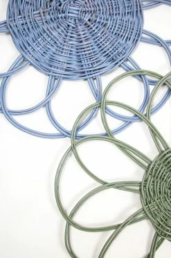 Cabana Woven Bloom Placemat, Blue Live