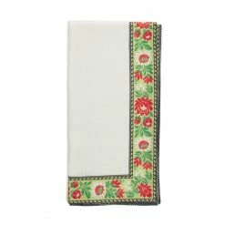 D'Ascoli Live Natalia Border Napkin, Red