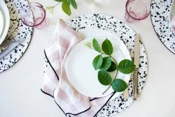 Maison De Vacances Gingham Napkin, Blush/Noir