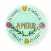 Only On The Avenue Amour Painted Dinner Plate, Green Live
