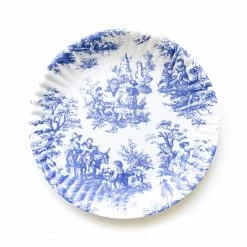 Only On The Avenue Live Melamine Snack Plate, Blue Toile