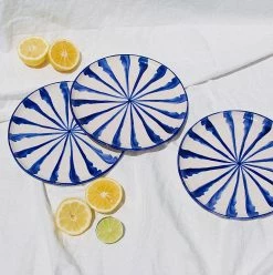 Pomelo Casa Casa Azul Salad Plate With Candy Cane Stripes Live 9 Pomelo Casa Casa Azul Salad Plate With Candy Cane Stripes Live