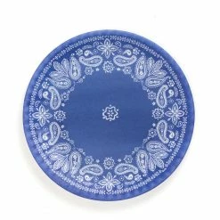Only On The Avenue Americana Melamine Plate, Blue Paisley