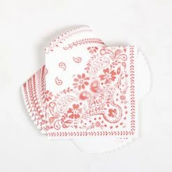 Only On The Avenue Americana Paper Napkin Set, Red