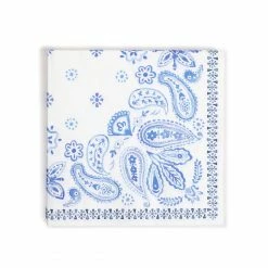 Only On The Avenue Napkins Americana Paper Napkin Set, Blue