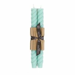 Greentree Home Rope Tapers, Robin's Egg Blue (Set Of 2) Live