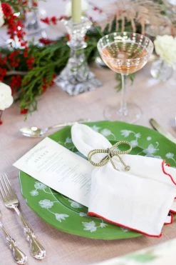 Ginori X Cabana Floral Charger Plate, Green X White Live