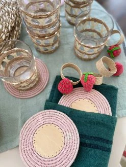 Charvet Editions Live Country Stripe Tea Towel, Green