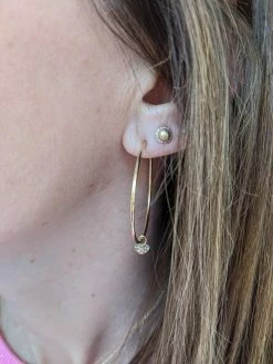 Campbell + Charlotte Evolve Hoop Charm Earrings - Diamond Wear