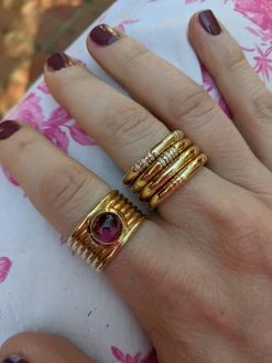 Campbell + Charlotte Wear The Crew Stacking Ring - Gold