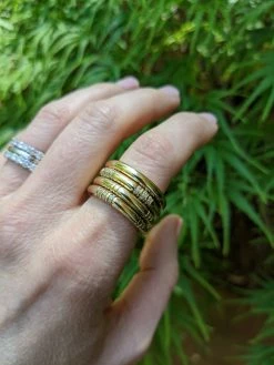 Campbell + Charlotte Wear The Crew Stacking Ring - Gold