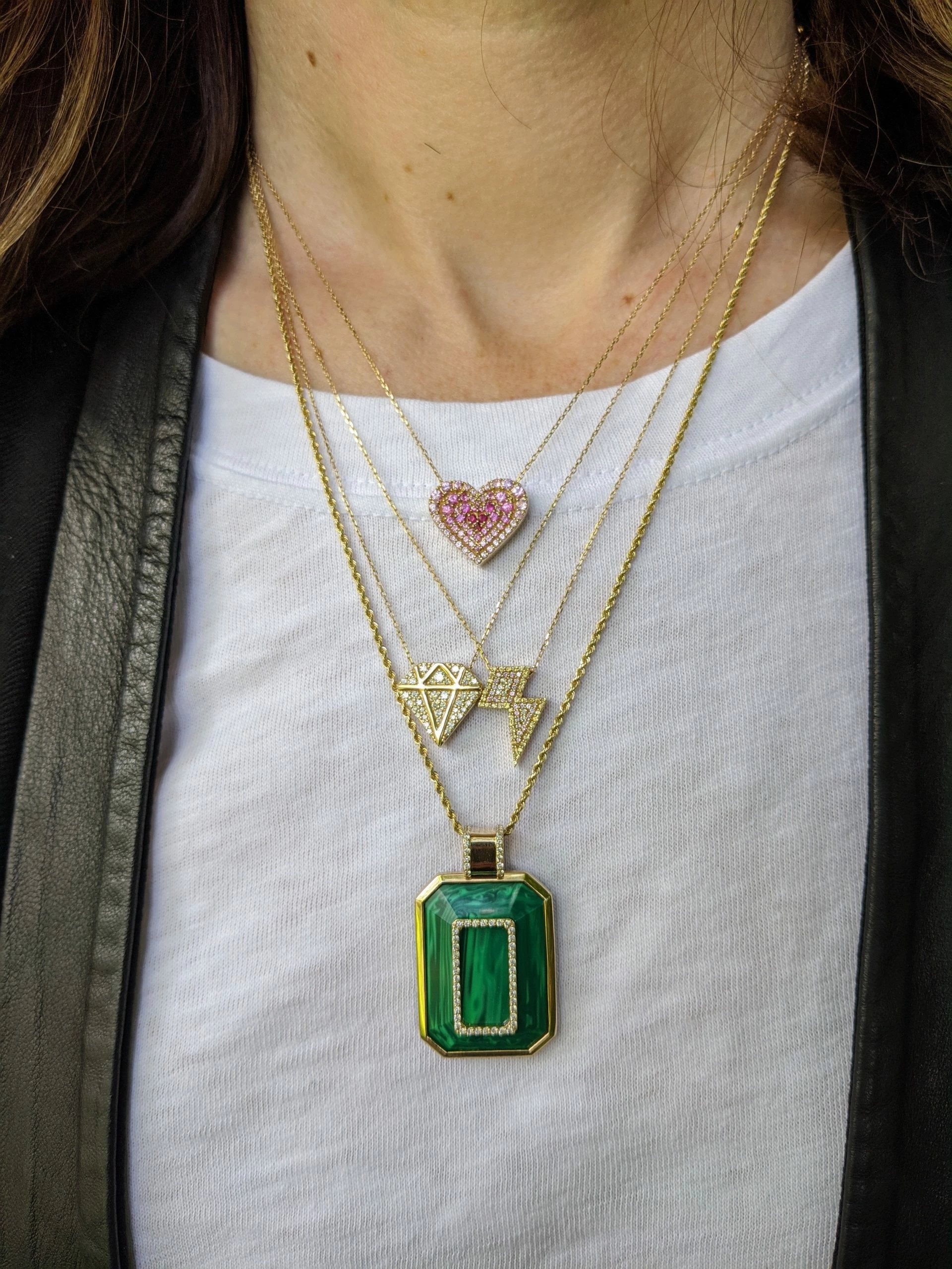 Campbell + Charlotte Wear JuJu Diamond Charm Necklace 7 Campbell + Charlotte Wear JuJu Diamond Charm Necklace