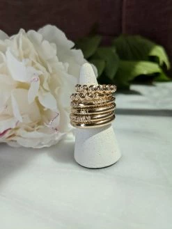 Campbell + Charlotte The Crew Stacking Ring - Etched