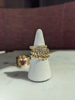 Campbell + Charlotte The Crew Knife Edge Stacking Ring - Diamond