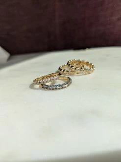 Campbell + Charlotte The Crew Knife Edge Stacking Ring - Diamond