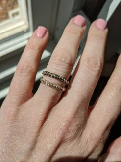 Campbell + Charlotte The Crew Knife Edge Stacking Ring - Sapphire FINE JEWELRY