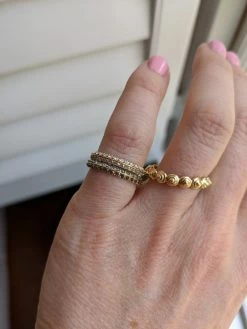 Campbell + Charlotte The Crew Knife Edge Stacking Ring - Diamond