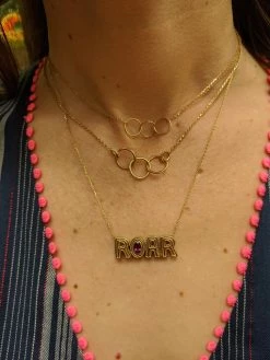 Campbell + Charlotte JuJu ROAR Charm Necklace - Garnet