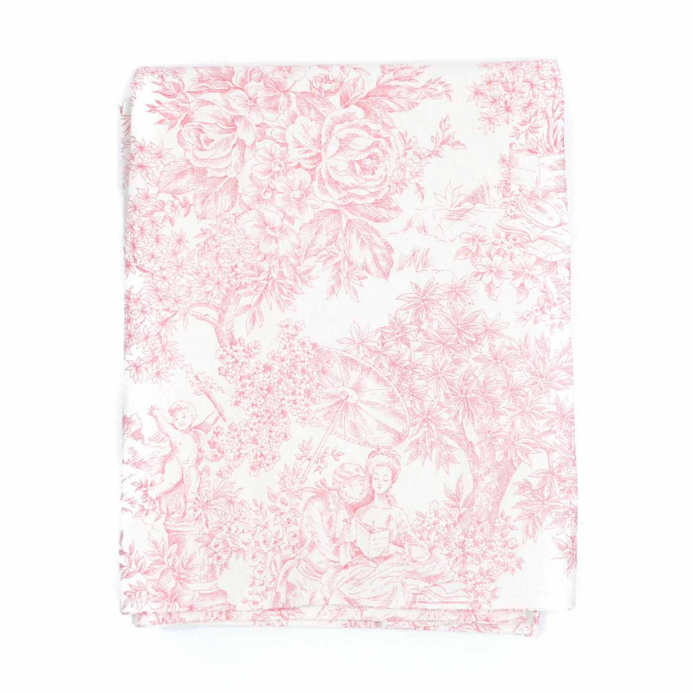 Only On The Avenue Live Toile De Jouy Tablecloth, Pink 1 Only On The Avenue Live Toile De Jouy Tablecloth, Pink