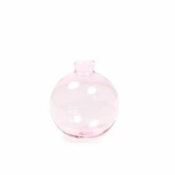 Brook Drabot Small Blown Glass Bud Vase, Pink Live