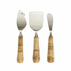Only On The Avenue Live Basketweave Cheese Knife Set