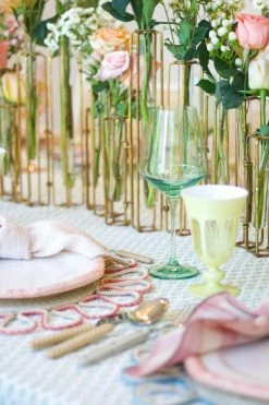 Estelle Colored Glass Live Wine Glass (Set Of 2), Mint Green