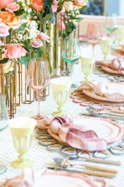 Estelle Colored Glass Live Wine Glass (Set Of 2), Blush Pink