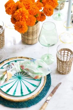 Estelle Colored Glass Live Wine Glass (Set Of 2), Mint Green