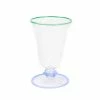 Only On The Avenue Glass Goblet, Blue X Green