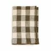 Maison De Vacances Laurier Gingham Napkin, Olive Green