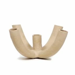 Virginia Sin Speckled Ceramic 5-Flute Vessel Live