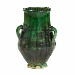 Only On The Avenue Vintage Tamegroute Vase, Green Live