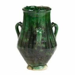 Only On The Avenue Vintage Tamegroute Vase, Green Live