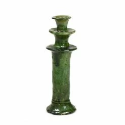 Only On The Avenue Vintage Tamegroute Candlestick, Green