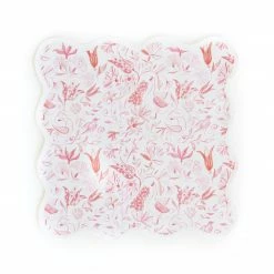 Fenwick Fields Square Scalloped Placemat, Birds Of Paradise Pink