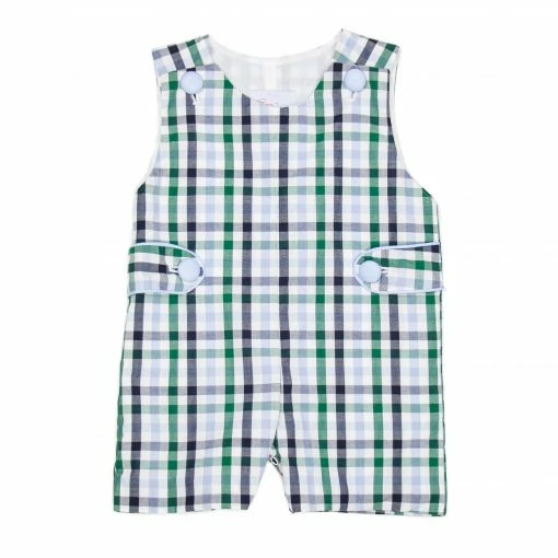 Ann + Reeves Boys Plaid Collection, Green Anderson Jon Jon WEAR