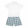 Ann + Reeves WEAR Boys Plaid Collection, Green Corey Set