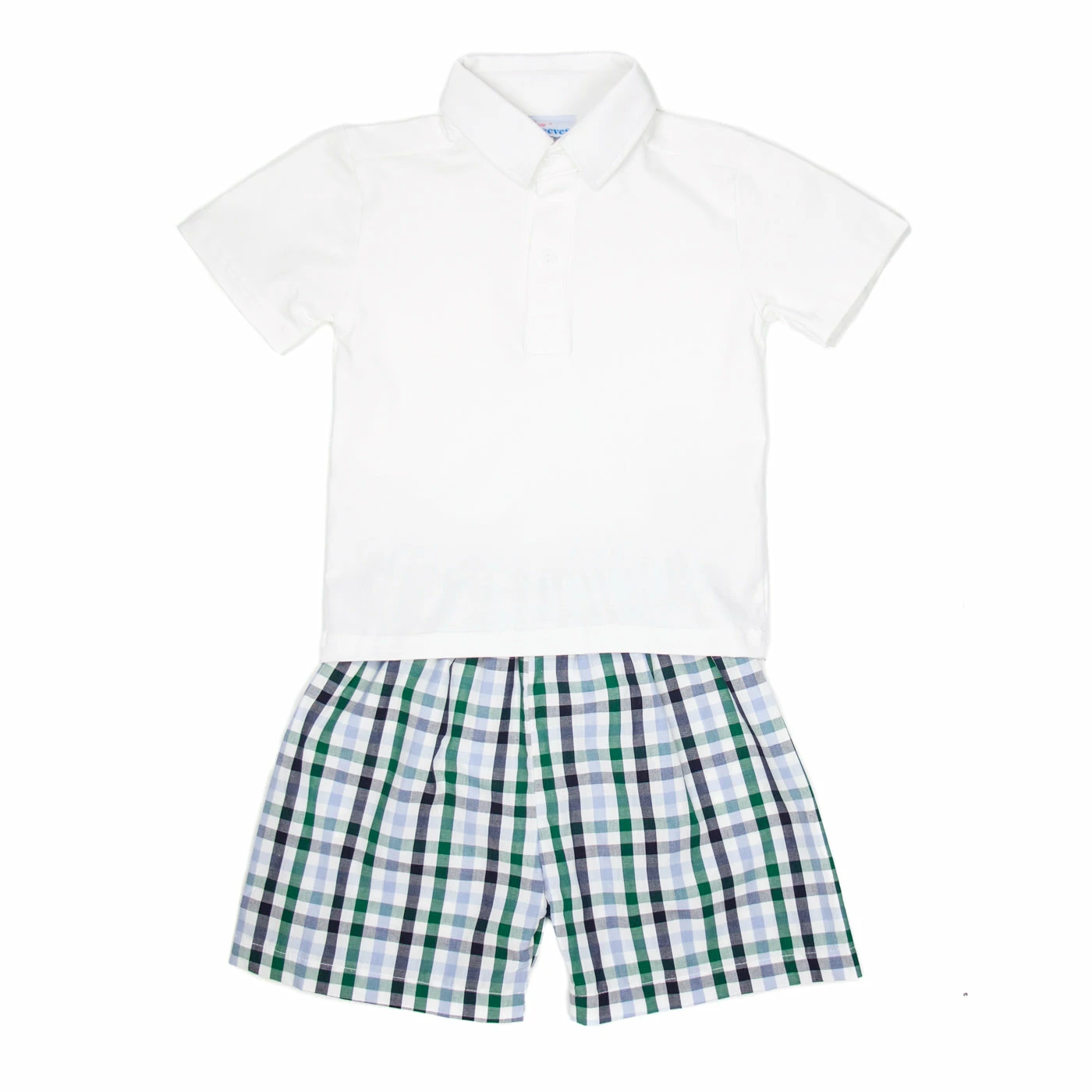 Ann + Reeves WEAR Boys Plaid Collection, Green Corey Set 1 Ann + Reeves WEAR Boys Plaid Collection, Green Corey Set